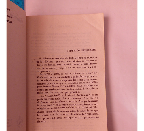 El Anticristo Federico Nietzsche (Usado)