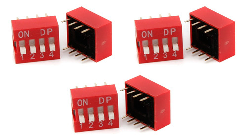 Dip Switch 4 Posiciones 4p Arduino Pack X6 