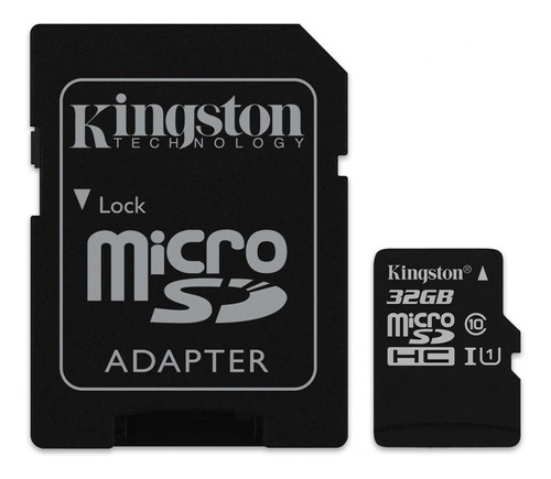 Tarjeta de memoria Kingston SDCS  Canvas Select con adaptador SD 32GB