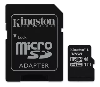 Tarjeta de memoria Kingston SDCS Canvas Select con adaptador SD 32GB