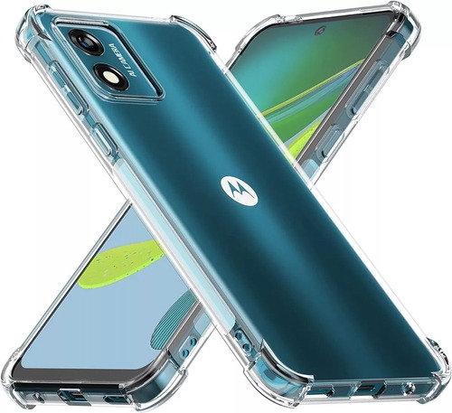 Funda Para Motorola E13 Transparente Con Esquinas Reforzadas