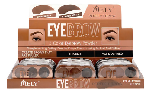 Paleta De Sombras The Brow Palette Mely Make Up Cejas Sombra 02
