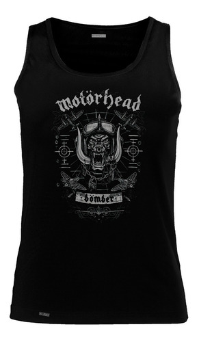 Camiseta Esqueleto Motorhead Bomber Aviones Banda Rock Sbo