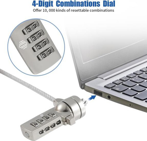 Candado De Cable Hox Para Notebook