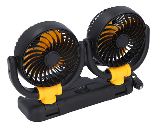 Ventilador De Coche Ajustable De Doble Cabezal, 2 Velocidade