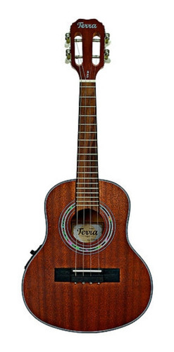 Cavaquinho Terra Eletroacustico Fosco Com Capa Cor Mahogany