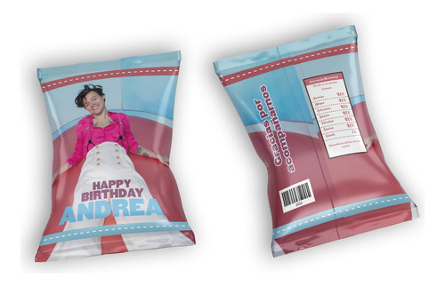 Dulceros Personalizados Chips Bag Invitaciones Harry Styles