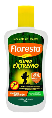 Repelente Floresta Super Extremo Crema 30% Deet 120 G.