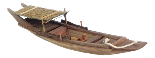 Exquisito Barco Náutico En Miniatura De Madera Para Estanter
