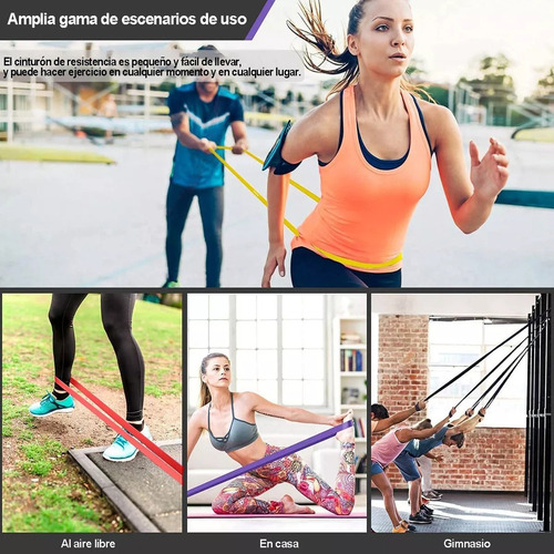 Y Bandas Elasticas Ejercicio Yoga Ligas De Resistencia 8 Kit