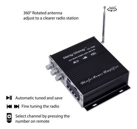 Entrada De Auto Casa Amplificador De Audio Estéreo 3.5 Aux A