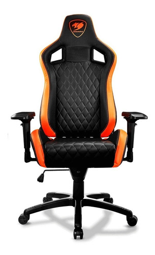 Silla Gaming Cougar Armor S Diseño Ergonómico Black & Orange