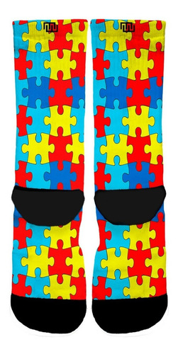 Imagem 3 de 3 de Meia Personalizada - Autismo - Meias Elite