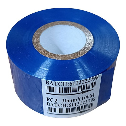 Rollo Ribbon Azul 30mm X 100 Mt Para Fechadores Hot Stamp