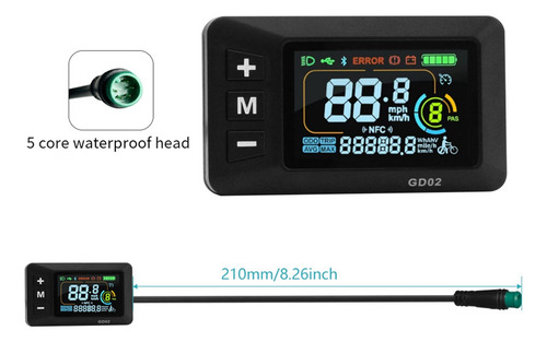 Medidor De Pantalla Lcd Para Bicicleta Eléctrica Lcd-gd02 Pa