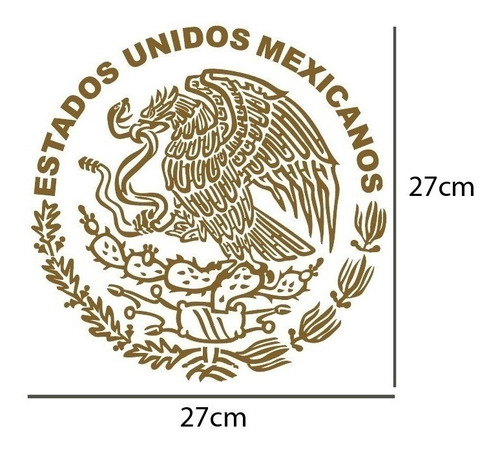 Stickers Calcomania Escudo Nacional Águila 2 Piezas 27x27cm