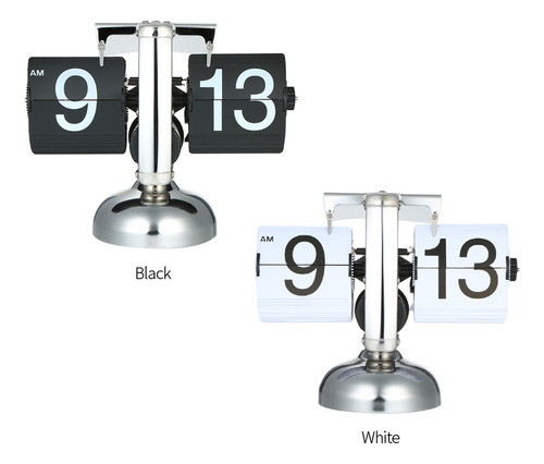Reloj Flip Clock Con Escala Abatible, Retro, De Acero Inoxid