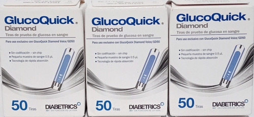 150 Tirillas Glucoquick Diamond Voice Gd50