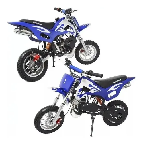 Mini Moto Infantil Gasolina 2 Tempos 49CC Cross Trilha Off Road Importway  DTCR-008 Dirt Preta - BEST SALE SHOP