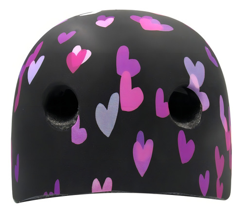 Casco Bicicleta Bokeh Bling Corazones Negro Niña C-preme Talla 8