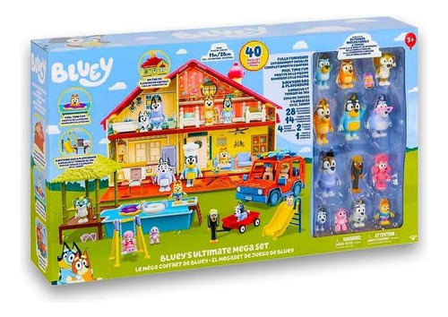 Bluey Mega Casa Con Figuras Carro Y Accesorios