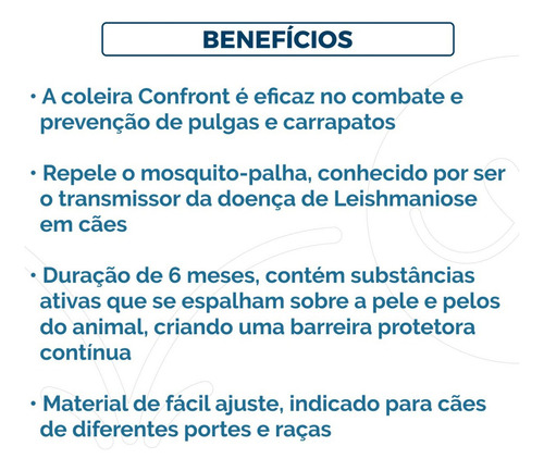 Coleira Pulgas Coleira Leishmaniose Duração Confront 25g