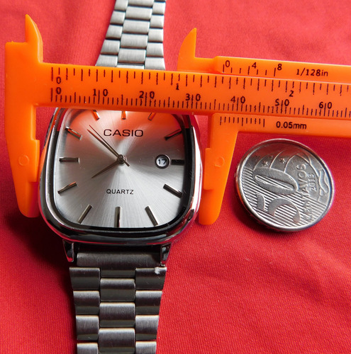 #casio Lindo Relógio Mov't 3298 Made In Japan Leia Sem Uso Dourado Dourado Colorido (Usado)