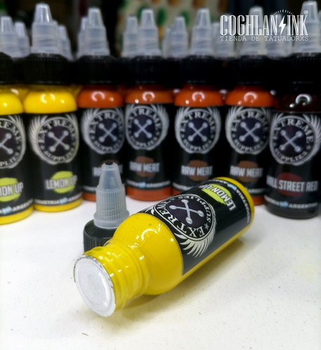 Imagen 5 de 7 de Tinta Tattoo Extreme Lemon Up X 1oz Tatuajes Tatuar