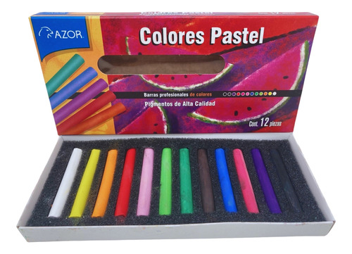 Gises Pastel Stanffor 12 Colores Escolar- Profesionales Azor