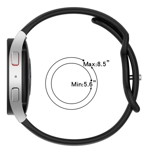 Y Correa De Reloj De Silicona Negra Y Roja Para Honor Watch