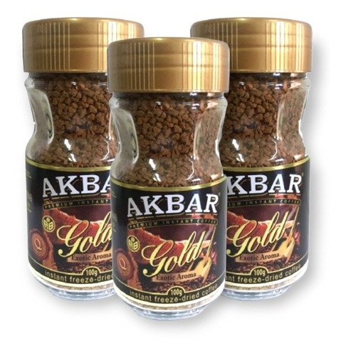 Café Akbar Premium Liofilizado 3 Frascos De 100 Gramos