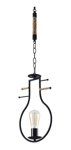 Lámpara Colgante Decorativa Rústica Tipo Violín E-27 / Hbled