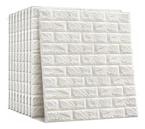 Kit 5 Painel 3d Tijolo Placa Papel Parede Auto Adesivo 70x77 Cor ...