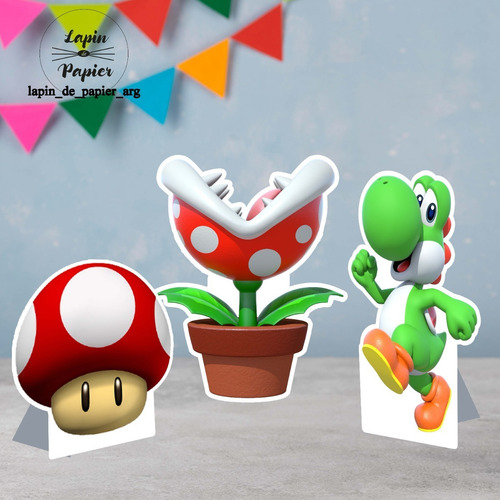 Siluetas De Carton Con Pie Figura Corporea Mario Bros