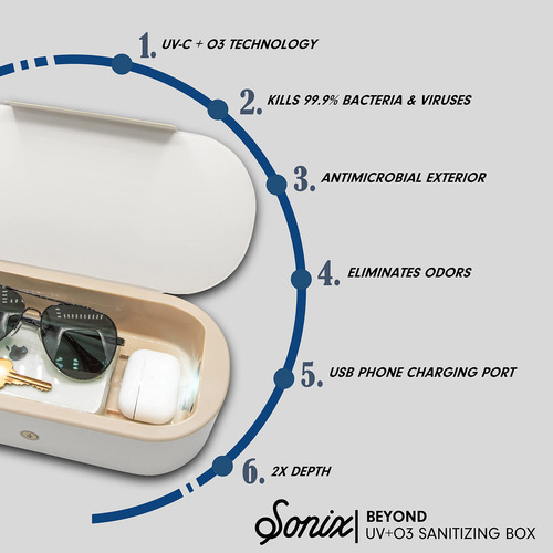 Caja Desinfectante Y Cargador Universal Sonix Beyond Uv+o3