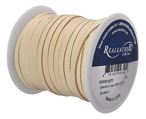 Cuero Auténtico, Encaje De Piel De Ciervo, Bobina 1/8 X 50 Ø