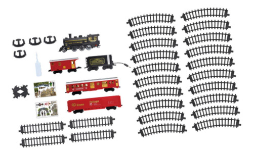 Set De Tren Eléctrico, Divertido Juguete Para 4 Vagones
