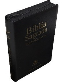 Bíblia Letra Gigante Índice Zíper Masculina Media Almeida