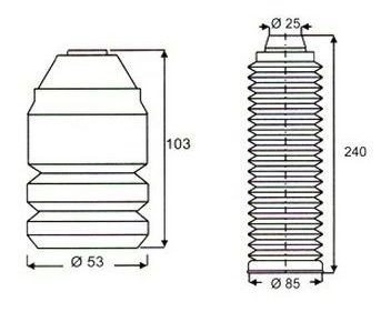 Goma De Aportiguador/taco  Volkswagen Caddy/polo Del Kit