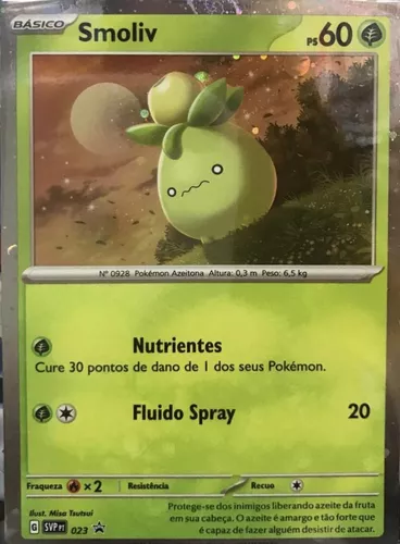 Jogo de Cartas - Ev02 Smoliv - Pokémon - Blister Triplo - Copag