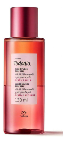  Óleo Bifásico Cereja E Avelã Corporal Tododia Natura -120ml- Tipo de embalagem Pote