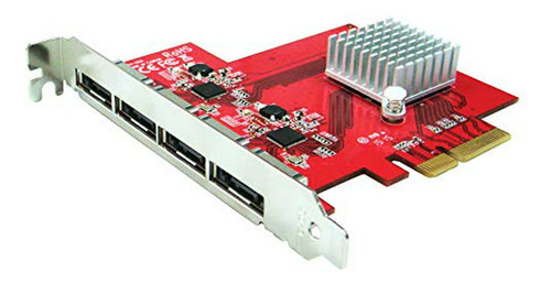 Tarjeta Adaptadora Host Esata 4 Puertos - Pcie 2.0 X4