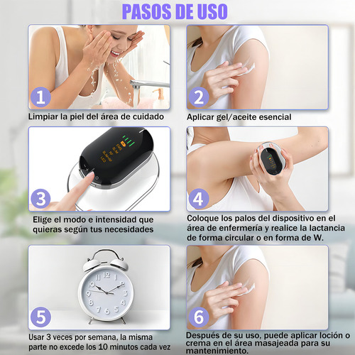 Masajeador Facial Portátil Para Belleza R F 4 Luces Ems 4en1