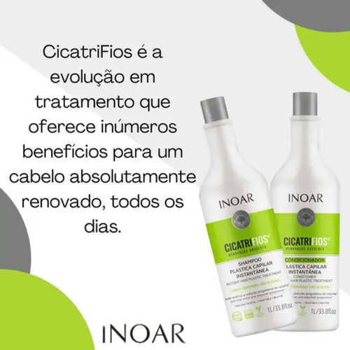 Kit Inoar Cicatrifios Shampoo 1l + Condicionador 1l