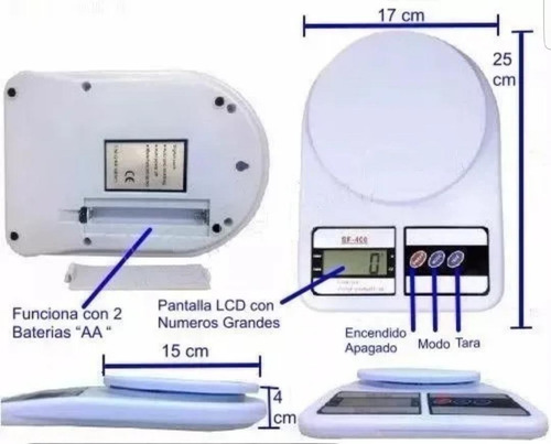 Peso Electrónicos Para Cocina 10 K.g.