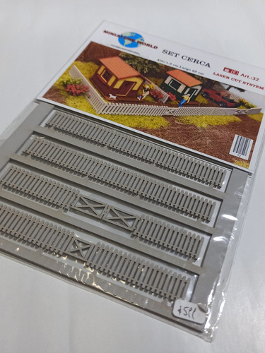 Imagen 3 de 7 de Set Cerca Ho 1/87 Adornos Miniature World Para Maquetas