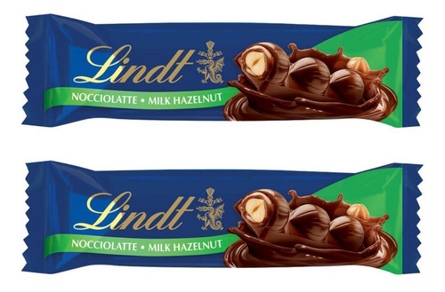 Chocolate, Ao Leite Com Avelã Lindt Barra 2 Barrinhas De 35g