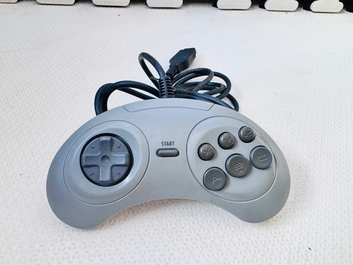Controle Mega Drive E Master 6 Botoes Cinza Original Tec Toy Cinza (Usado)