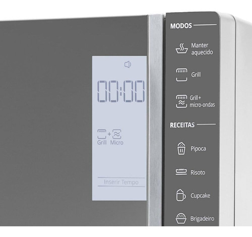 Micro-ondas Brastemp Bmg45ar 32l Inox Espelhado Grill 127v