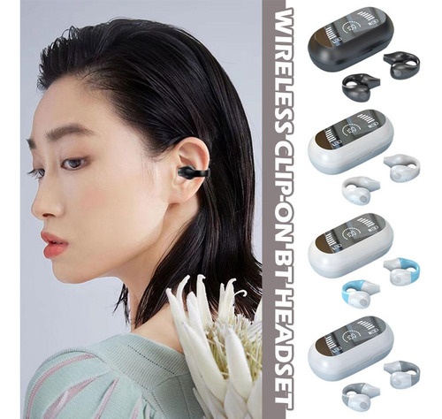 - Auriculares Inalámbricos Ear Clip Bt Auriculares Hifi Con